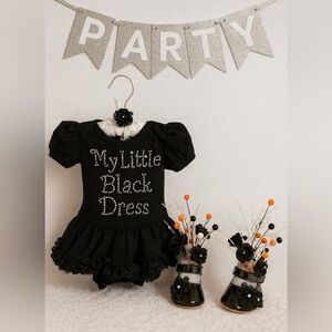 Little Black Dress Centerpiece For Baby Shower, Little Girls Birthday